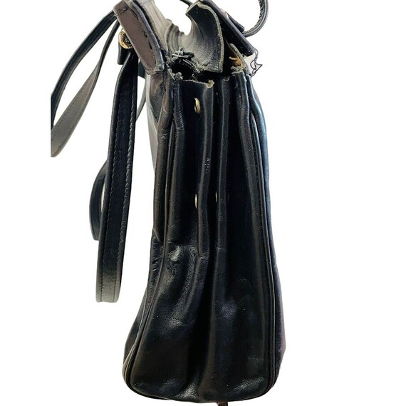 バッグ VINTAGE LEATHER SHOULDER BAG BLACK Amazon.com: vintage crafts Genuine Leather Shoulder Tote Bag