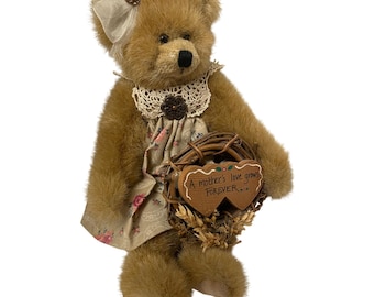matilda jane holiday bear dress Matilda Jane Brave Bear Plush With Christmas Floral Dress Stuffed Animal Toy