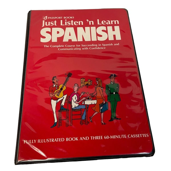Vintage Passport Books Just Listen 'n Learn Spanish 3 60 Minute Cassette Tapes