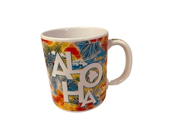 Island Heritage Collectible Coffee Cup Mug Tropical Aloha Multi 14oz/414 mL 2018