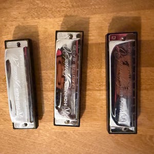 Hohner Special 20 Marine Band Harmonica 3pc Keys G Bb C Silver Germany