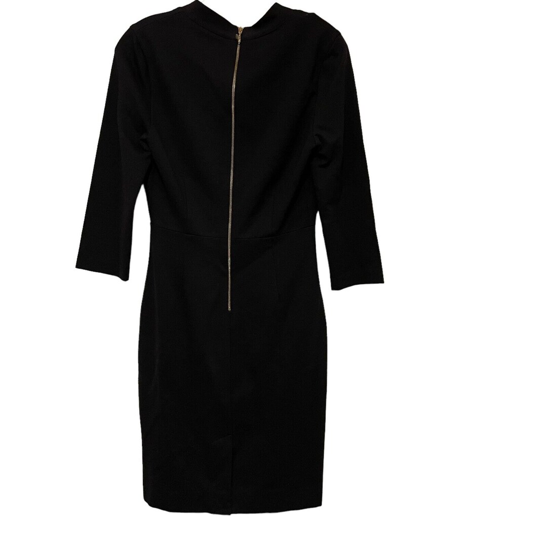 Kate Spade Long Sleeve Zip Back Knee Length V Neck Black Dress Size 4 - Etsy