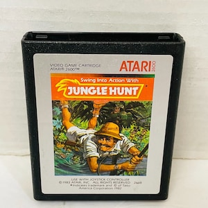 Video Game Cartridge Atari 2600 Swing Into action with Jungle Hunt