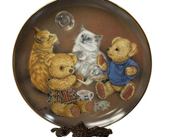 Franklin Mint Collectible Plate Bubble Buddies by Sue Willis Multi Collector 8"