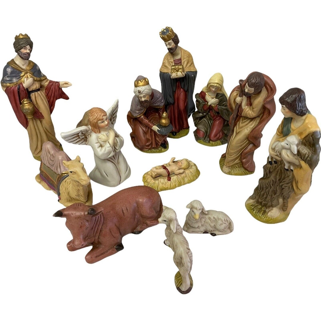 Nativity Manger Scene FIGURES Christmas Holiday Christmas Etsy