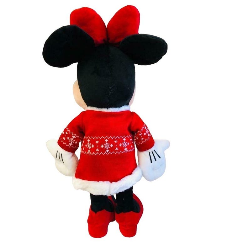 Disney Minnie Mouse Standing Stuffed Doll Plush Red Dress Toy Red 25" Toy Mice image 2