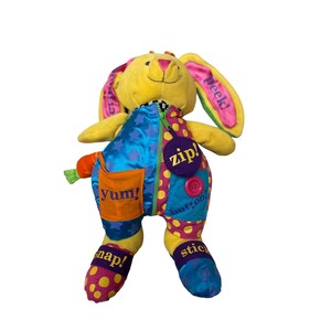 Carters Easter Bunny Rabbit Plush Stuffed Animal Educational Toy Multi ...