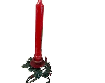 Kandelaar Uniseks OS Rood Groen Hulst Bes Metaal Spiraal Toelopend Decor