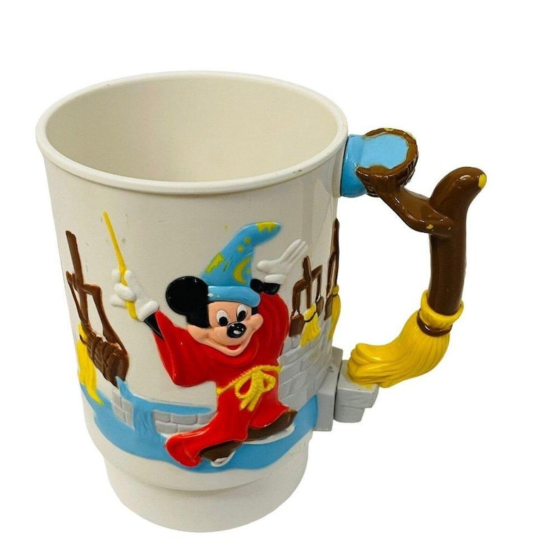 Vintage Walt Disney World Ice Sorcerer Mickey Mouse Coffee Mug 1990s Collectible image 1