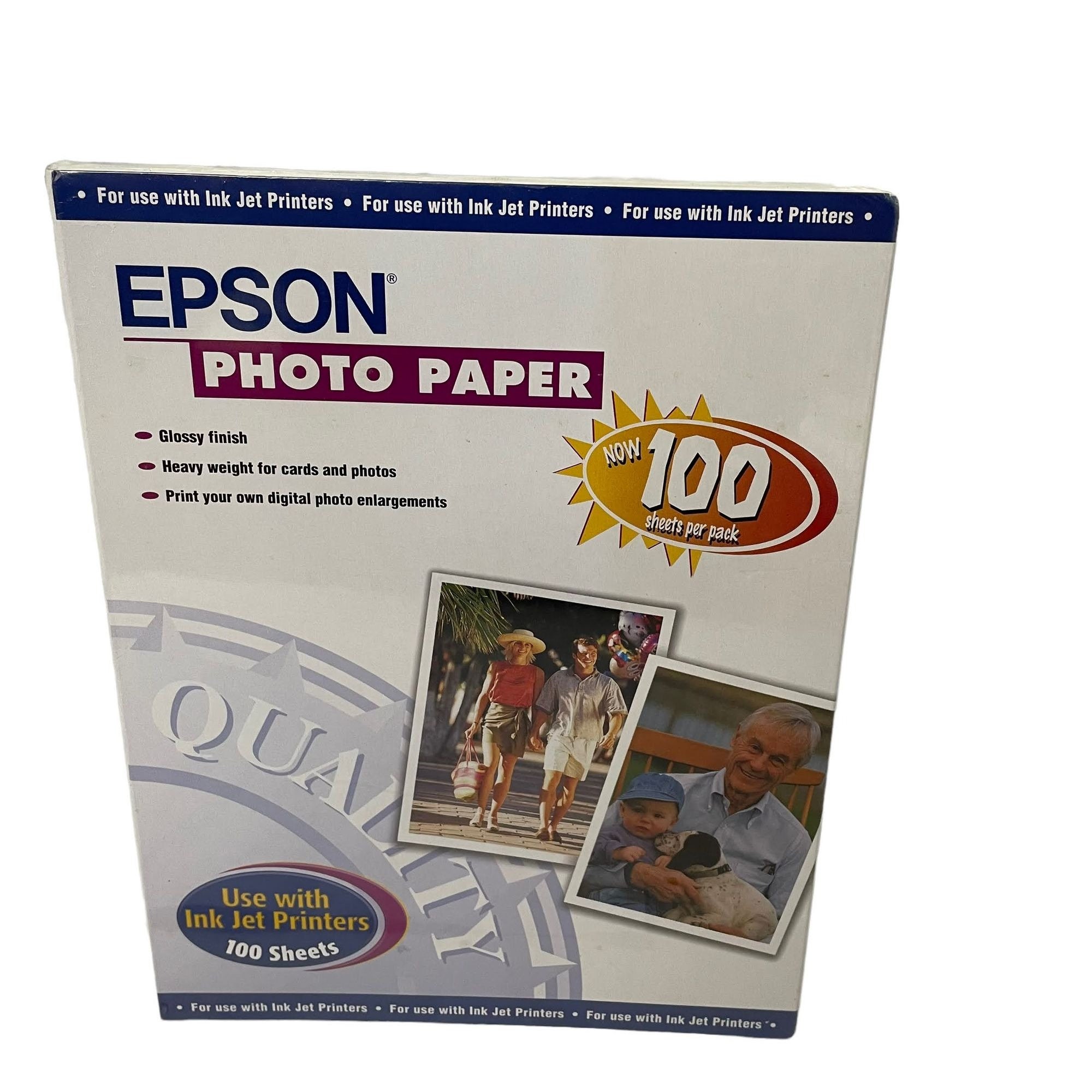 Epson Photo Paper 100 Sheets per Pack Use With Ink Jet Printers