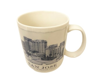 Starbuck Coffee Cup Mug San Jose White Blue 18 FL OZ 2007