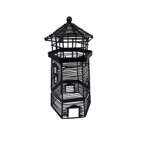 Black Metal Wire Lighthouse Tea/Votive Candle Holder Collectible Decorative 10 image 6