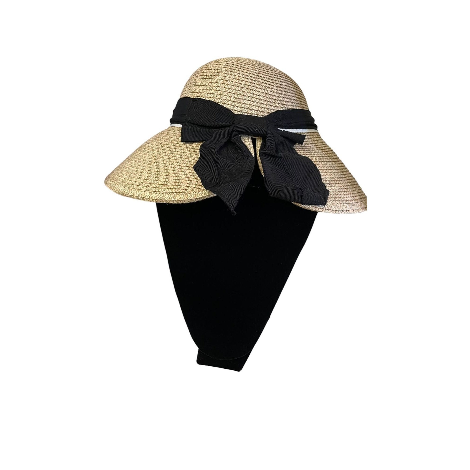 Vintage Comhats Womens Foldable Wide Brim Floppy Summer Sun Beach Straw Hat 1996 Comhats Women main image 3