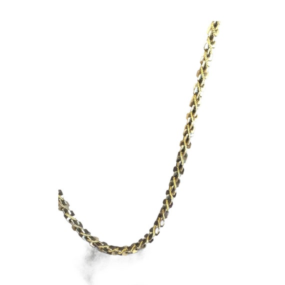 Womens Necklace  jBlack Metal with Gold Chain Wra… - image 2