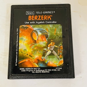 Video Game Cartridge Vintage Berzerk Atari 2600