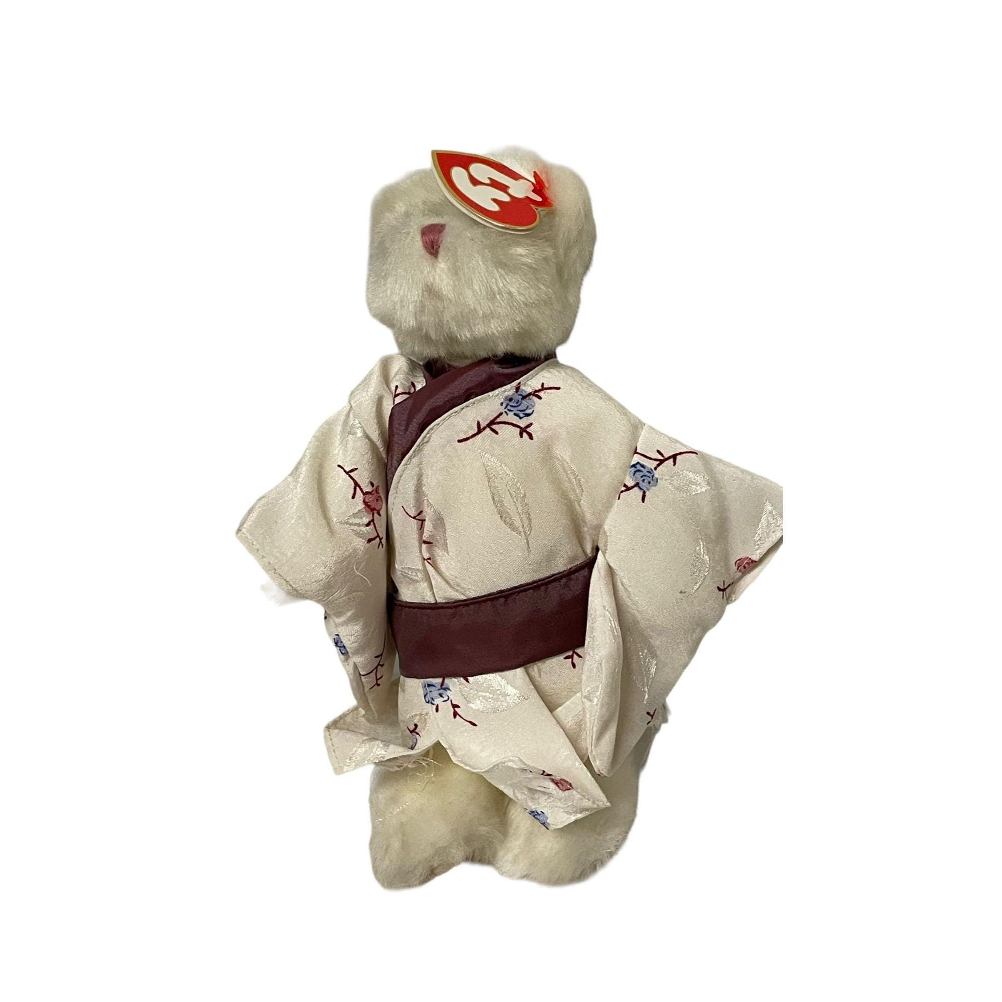 KimonoBeanie 成田空港BeeBoコラボ② BeanieBabies Ty Beanie Babies Teddy Bear in Kimono With Cherry Blossom Print