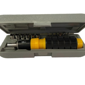 Screw Driver Socket Set 14 Piece/Box Ratchet Wrench Tool 1&quot; H x 8.5&quot; W