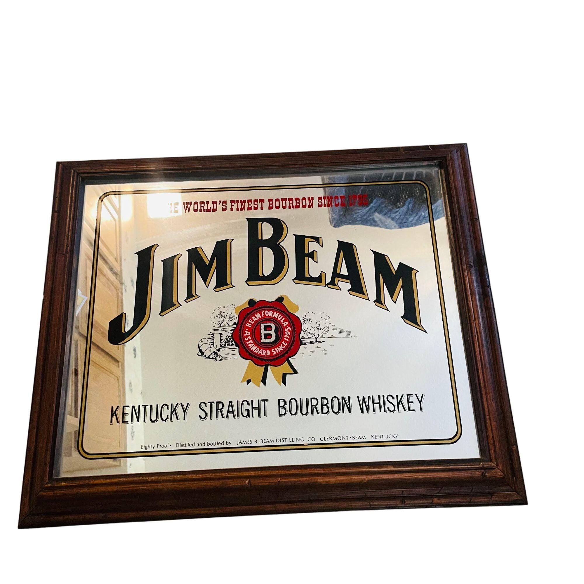 パブミラー　インテリア　JIM BEAM BLACK　ジンビーム　ヴィンテージ ビッグサイズ パブミラー （ジンビーム）の通販・販売