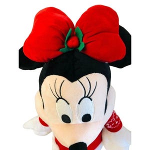 Disney Minnie Mouse Standing Stuffed Doll Plush Red Dress Toy Red 25" Toy Mice image 5