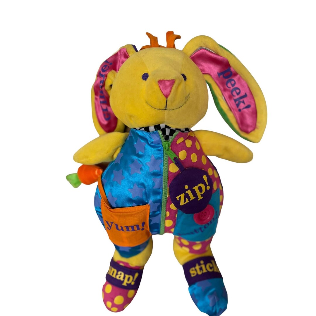 Carters Easter Bunny Rabbit Plush Stuffed Animal Educational Toy Multi ...