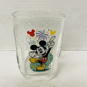 Mcdonalds 2000 Mickey Mouse Glass Tumbler Disney World