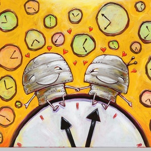 TIME FOR LOVE - Fun Love Robot Print