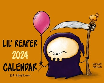 2024 Lil' Reaper Calendar - Limited Edition Artist-Signed - Whimsical - Fun