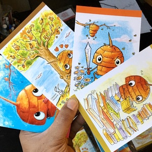 Collection de cartes d'art Unicorn-Robot - Ensemble de cartes postales amusantes à présenter par la poste ou pour offrir