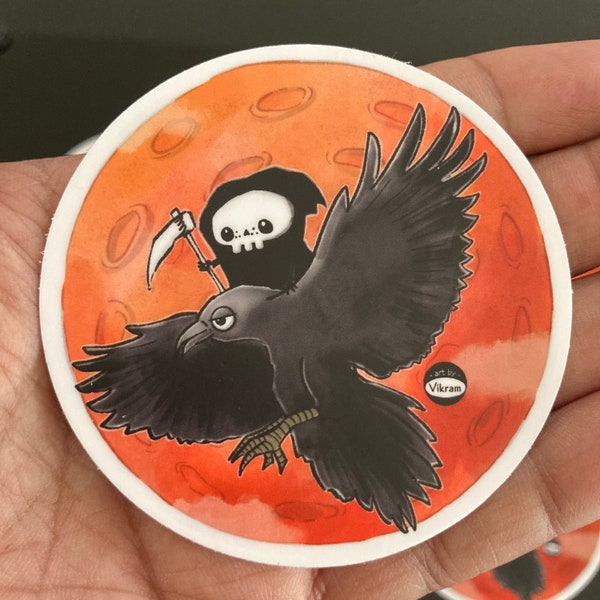 Blood Moon - Fun Lil' Reaper 3" Vinyl Sticker