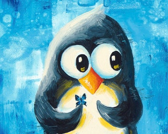 Butterfly - Super-Cute Penguin Print