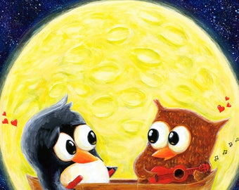 Super-Moon Serenade - Love and Friendship Print