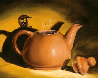 Tempest in a Teapot - A Haunted Still-Life Print