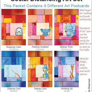 Meditative Moments Art Card Collection Fun Colorful Postcard Cards for Mailing, Display, and Gifts image 1