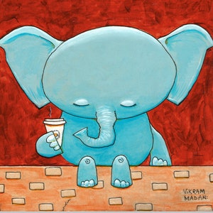 A Quiet Moment - Fun Elephant Print