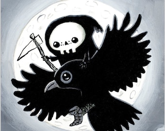 Raven Rider - Fun Lil' Reaper Print