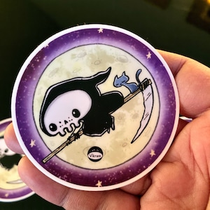 Witching Hour Fun Lil' Reaper Vinyl Sticker image 1