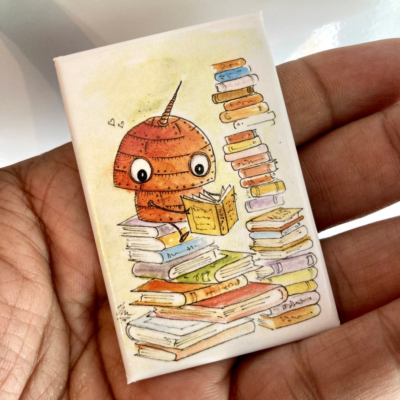 Book Lover Magnet Celebrating Reading Love image 2