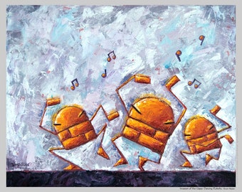 Invasion of the Happy Dancing Robots - Fun Print