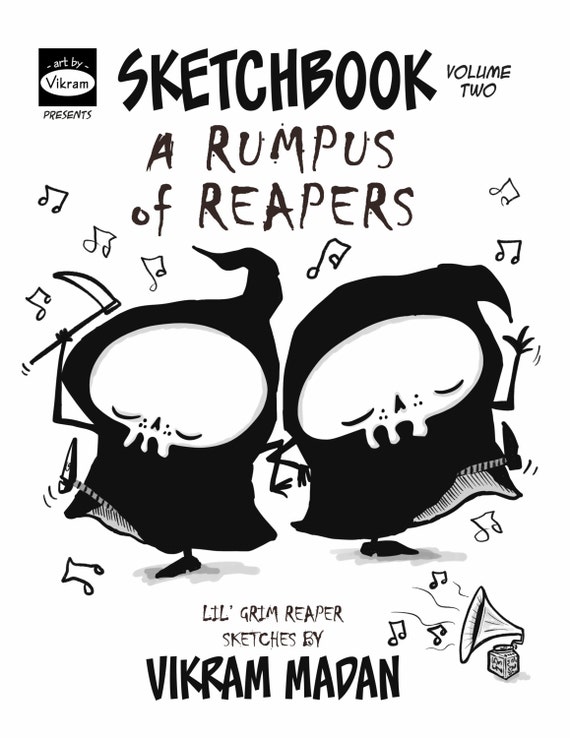 Lil' Grim Reaper Funny Cartoon Coloring Art Book 174 - Etsy Lil' Grim Reaper Funny Cartoon Coloring Art Book 174 - Etsy