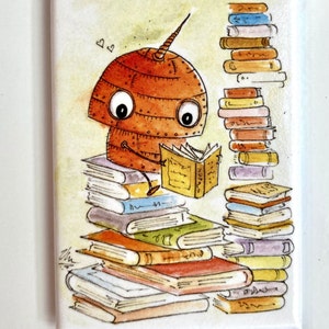 Book Lover Magnet Celebrating Reading Love image 1