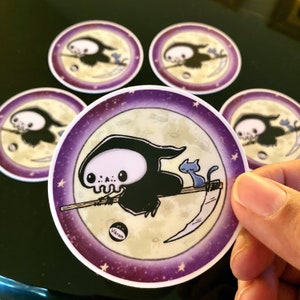 Witching Hour Fun Lil' Reaper Vinyl Sticker image 2