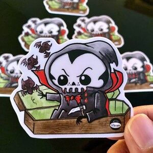 Count Dracula Reaper Fun Lil' Reaper Vinyl Sticker image 2