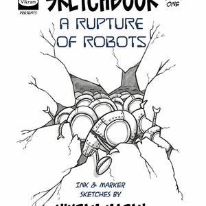 Robot Cartoon Art Coloring Book 178 pages for Adults, Kids, SciFi, Robot Fans image 2