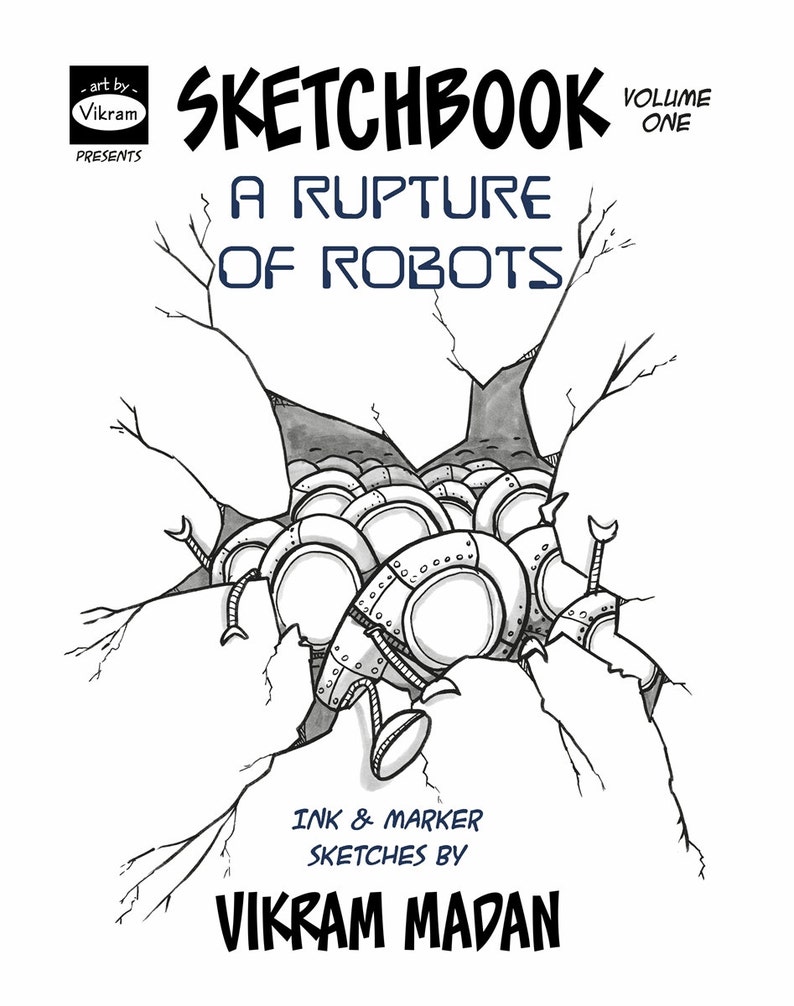 Robot Cartoon Art Coloring Book 178 pages for Adults, Kids, SciFi, Robot Fans image 2