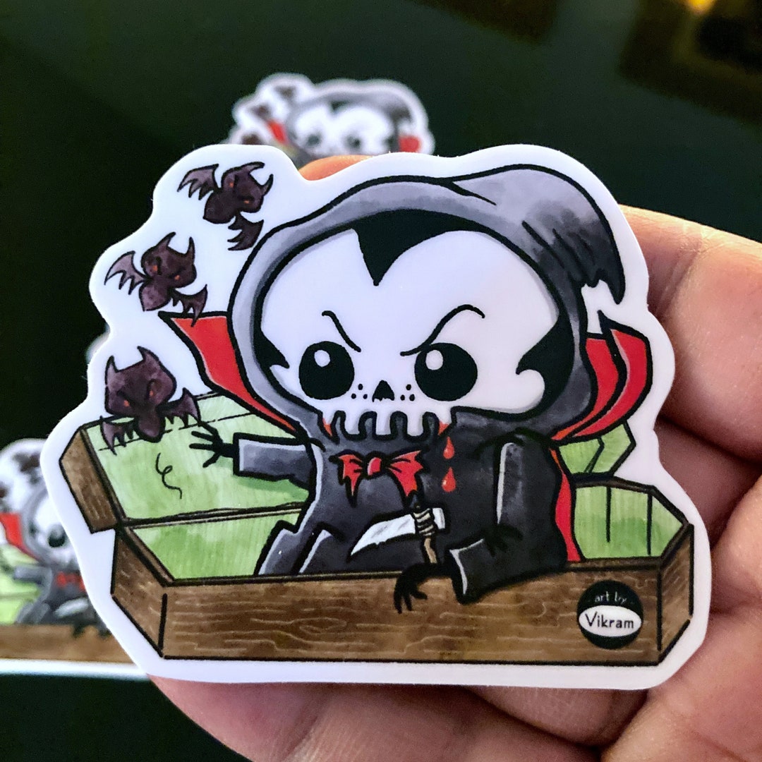 Reaper Count In Count Dracula Reaper - Fun Lil' Reaper Vinyl Sticker - Etsy