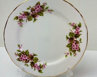 Queen Anne Pink Lilies with green foliage Side Plate Orphan Replacement