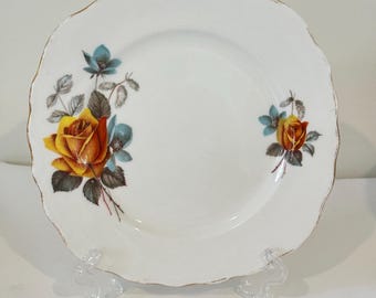 Orphan Royal Vale Yellow Roses English Bone China - Bread & Butter/Side Plate