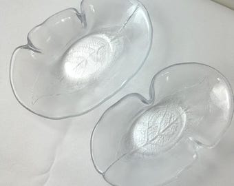 Leaf shaped Avocado Dishes Ann & Goran Warff Swedish Scandinavian Kosta Boda