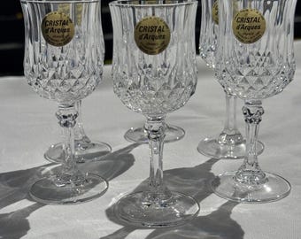 Cristal d’Arques Longchamp Set of 6 Crystal Aperitif Glasses