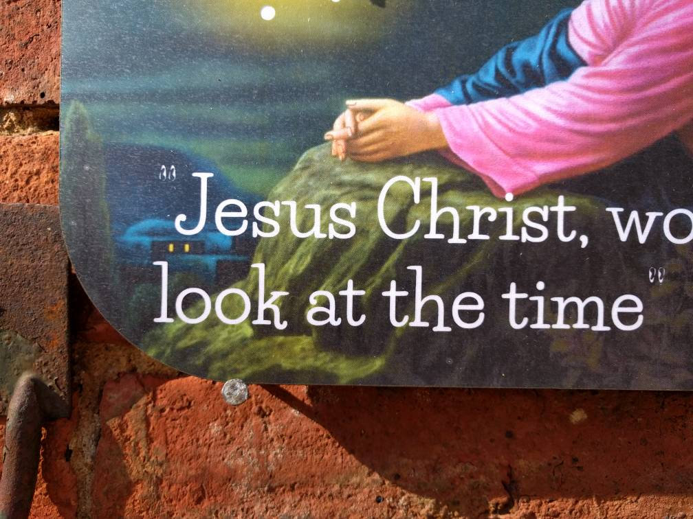 Jesus Christ Would You Look at the Time Fun Wall Clock Etsy